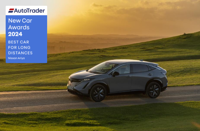 Nissan ARIYA named Best Car For Long Distances at the Auto Trader New Car Awards